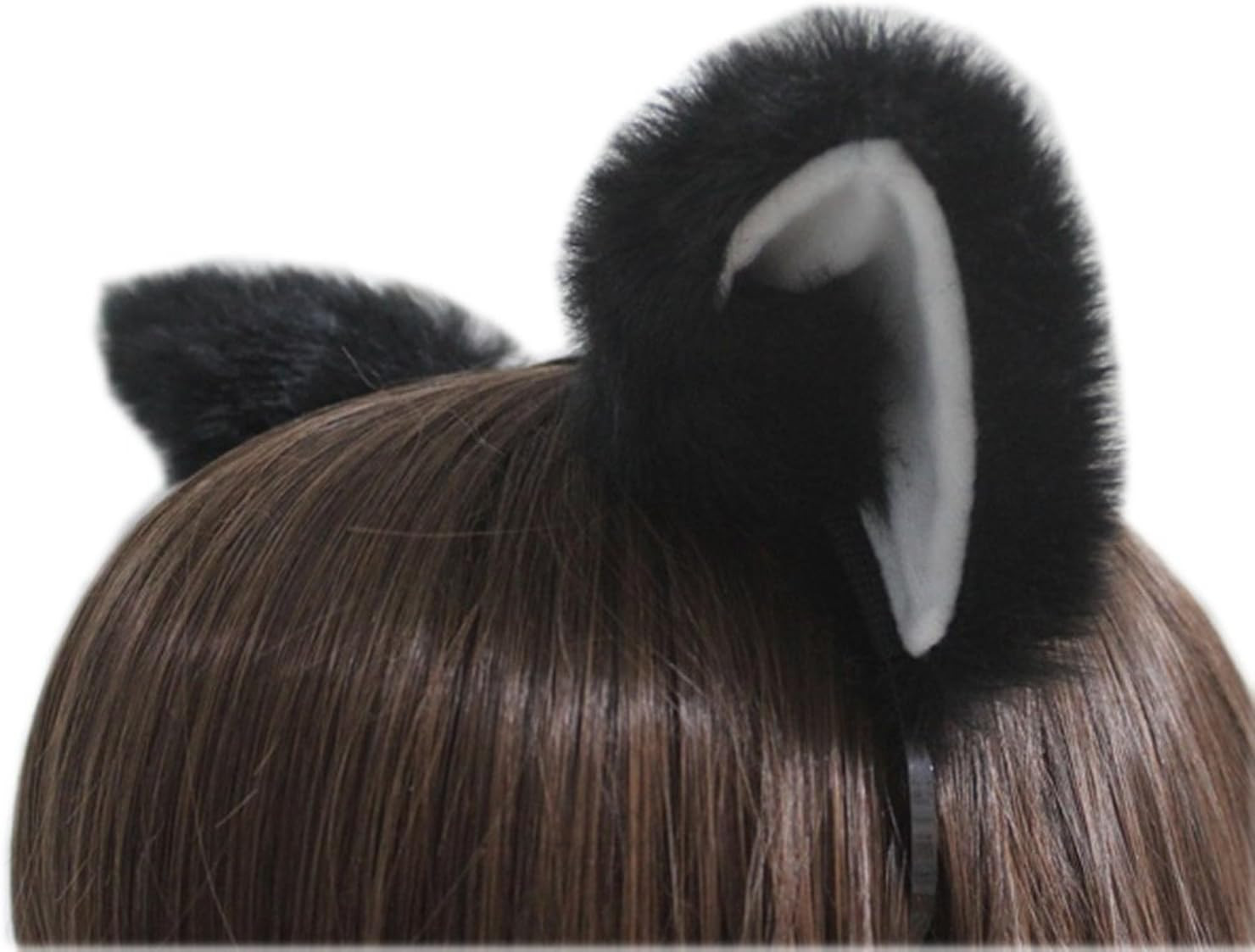 Long Fur Cat Ears Anime Cosplay Headband Halloween Party Costume Accessory
