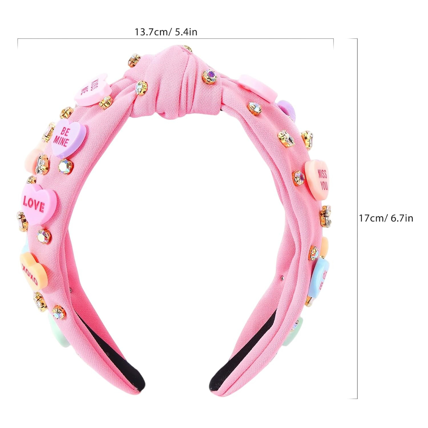 Valentines Headbands for Women Teen Girls, XOXO Love Heart Headband, Valentines