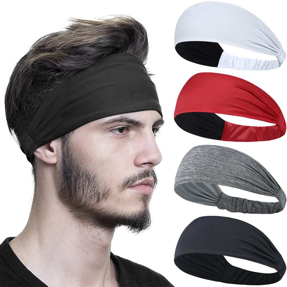 Women Men Sweat Bands Wide Sport Headbands for Yoga Fitness Tennis Running Gym