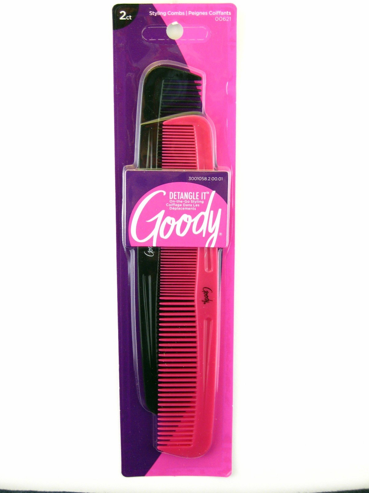 GOODY 7″ UTILITY HAIR COMBS – 2 PCS. (00621)
