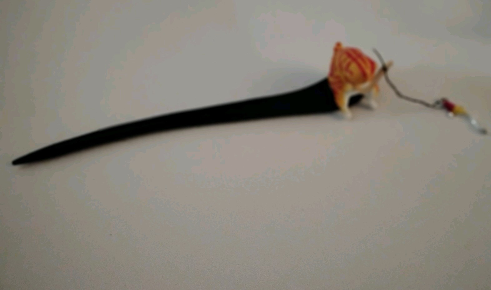 Fishing Cat Hair Stick 2 piece Set. Orange Gray Black Kitties