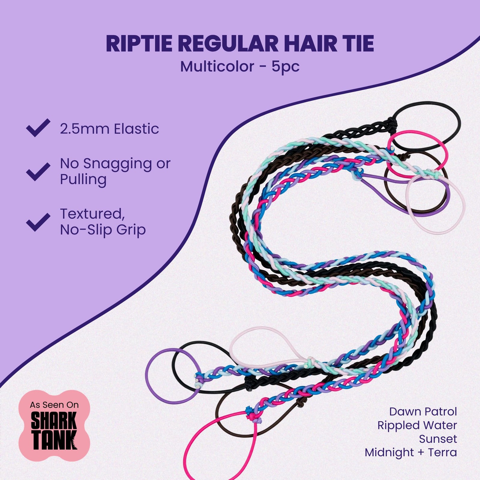 Regular Tangle-Hair Tie for , Nylon Hair Elastic, Colorful Hair Accessory – A…