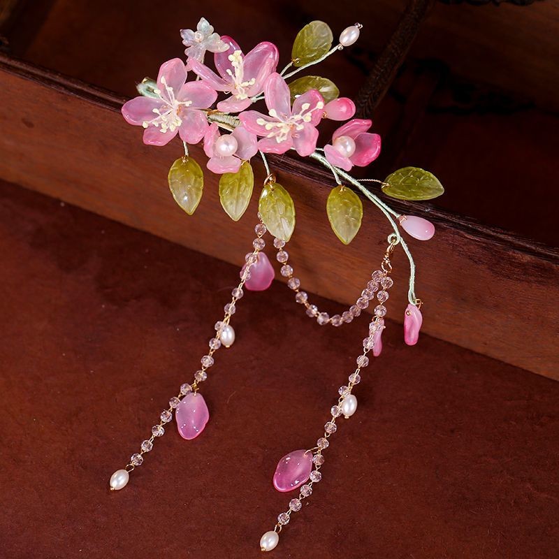 Ancient Style Hanfu Hairpin Flower Tassel Hair Accessories Delicate Headpiece