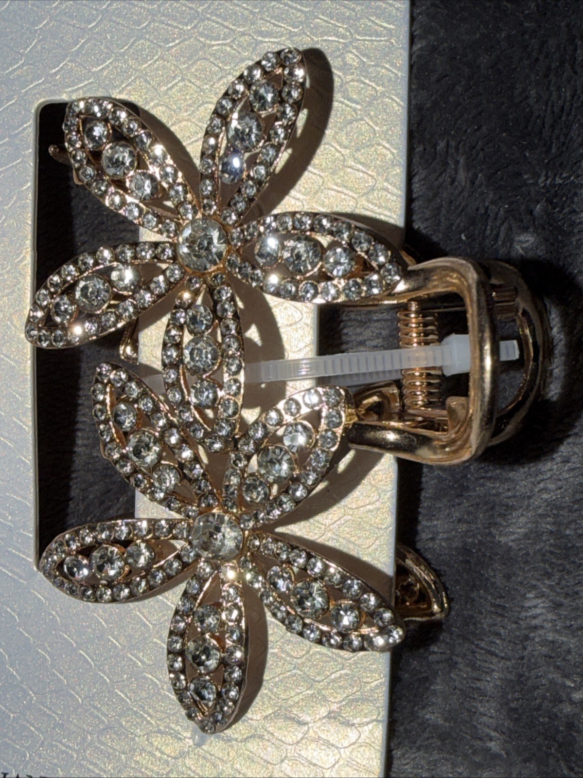 NATASHA HAIR CLIPS 🌺 Faux Pearls & Rhinestones -Lead Compliant -Set of 2