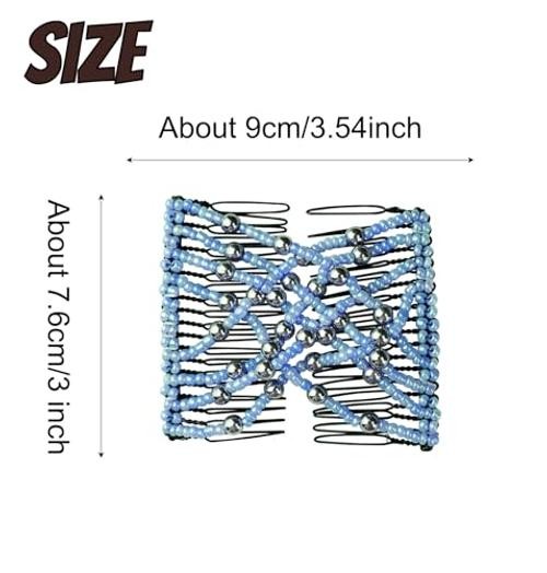 Magic Comb 5 Pieces – Stretchy Elastic – Black, Brown, White, Blue, Pink