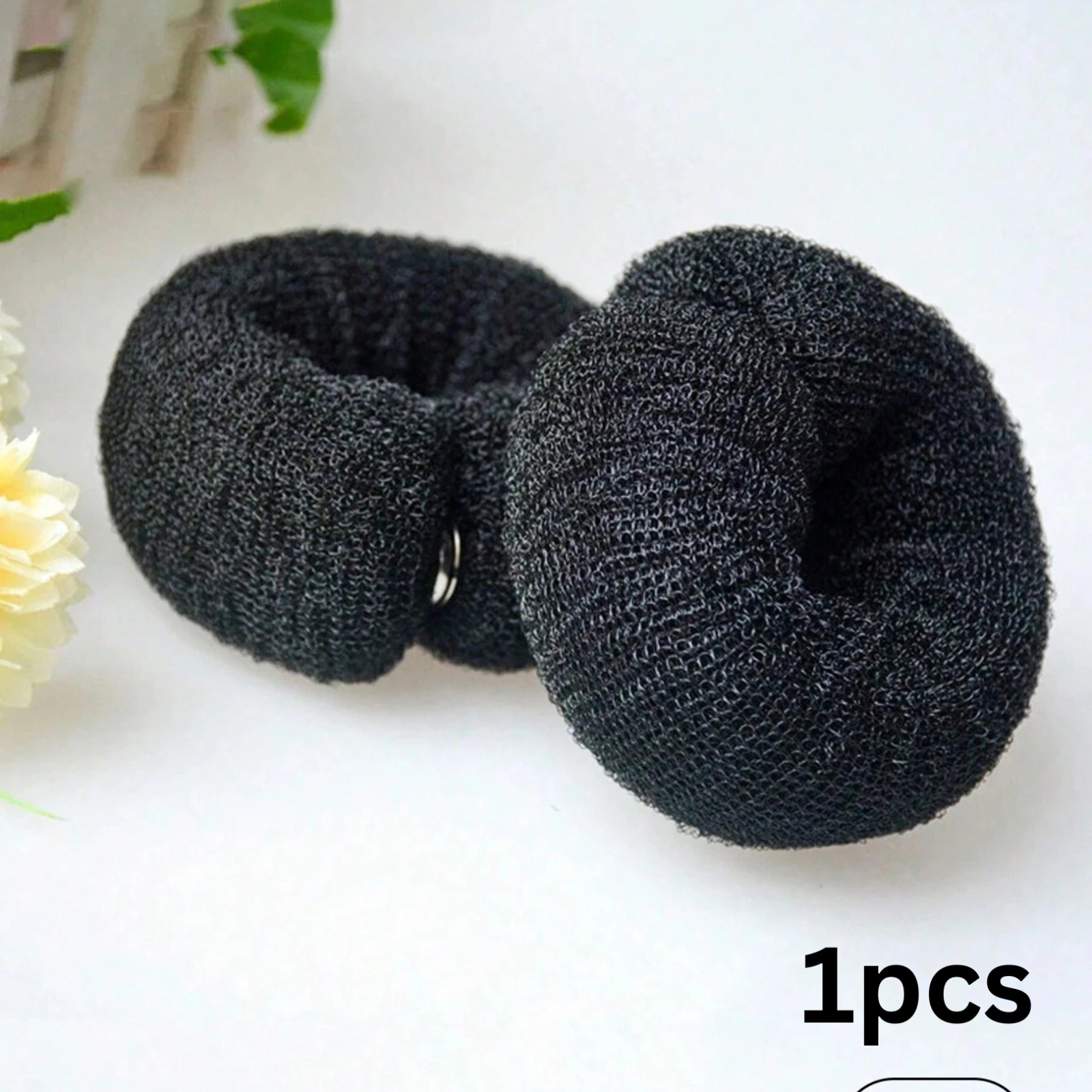Hair Donut Bun Maker Ring Hairstyle Tool Snap Closure French Style Mesh Chignon