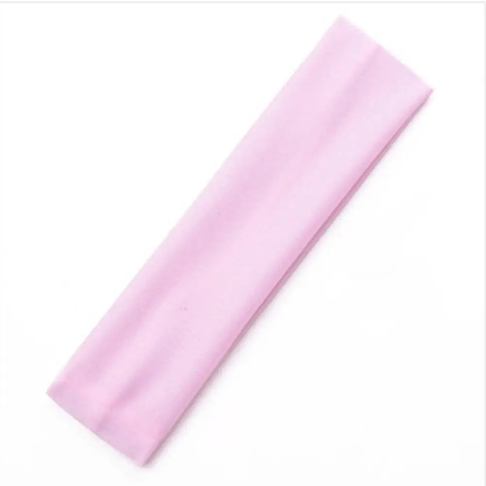 Stretchy Solid Headband Yoga Running Gym Sports Sweatband Men Women Black