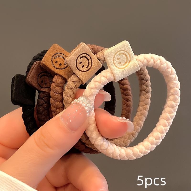 Minimalist Twist Hair Rope Set Soft Elastic Hair Ties for Ponytail Bun Women