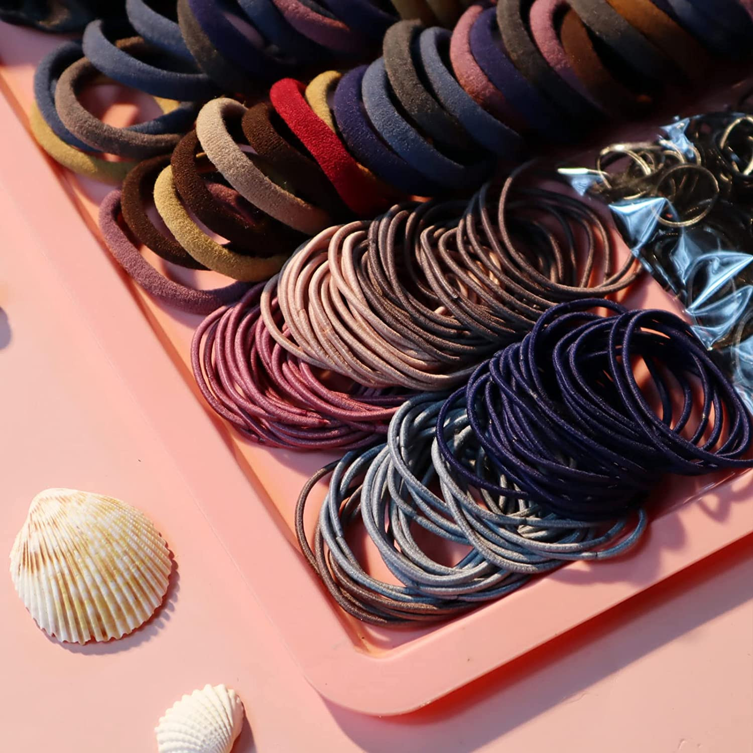 755PCS Hair Accessories for Woman Set Seamless Ponytail Holders Variety Hair Scr
