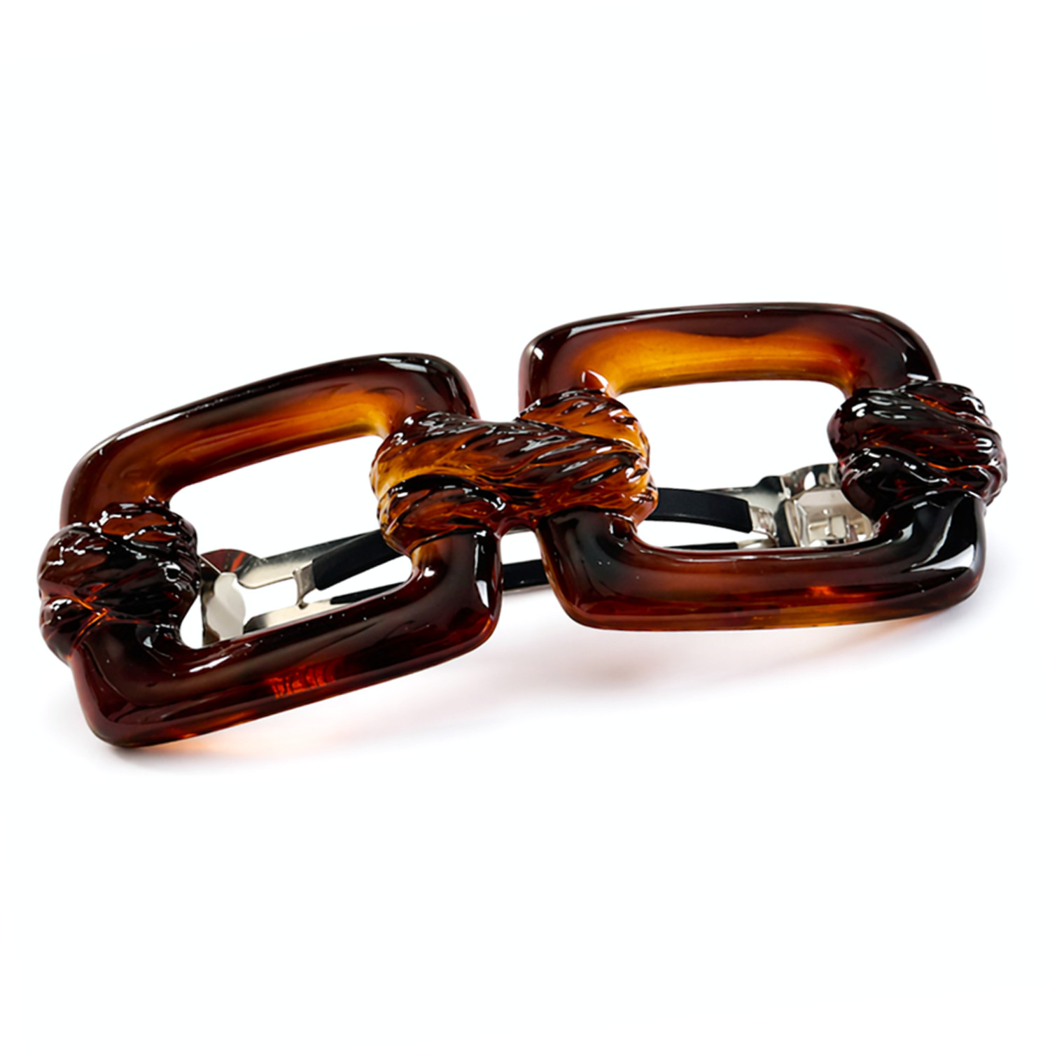Parcelona French Eyeglass 3.25″ Tortoise Shell No Slip Hair Clip Barrette Women