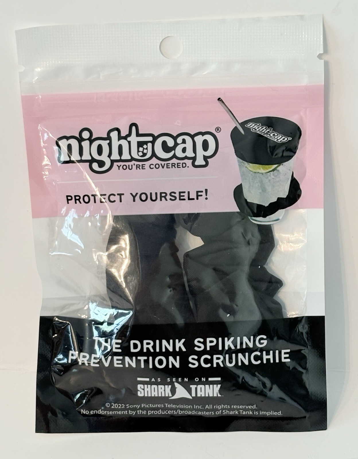 Nightcap Drink Cover Scrunchie-Reusable Drink Spiking Prevention Scrunchie NEW