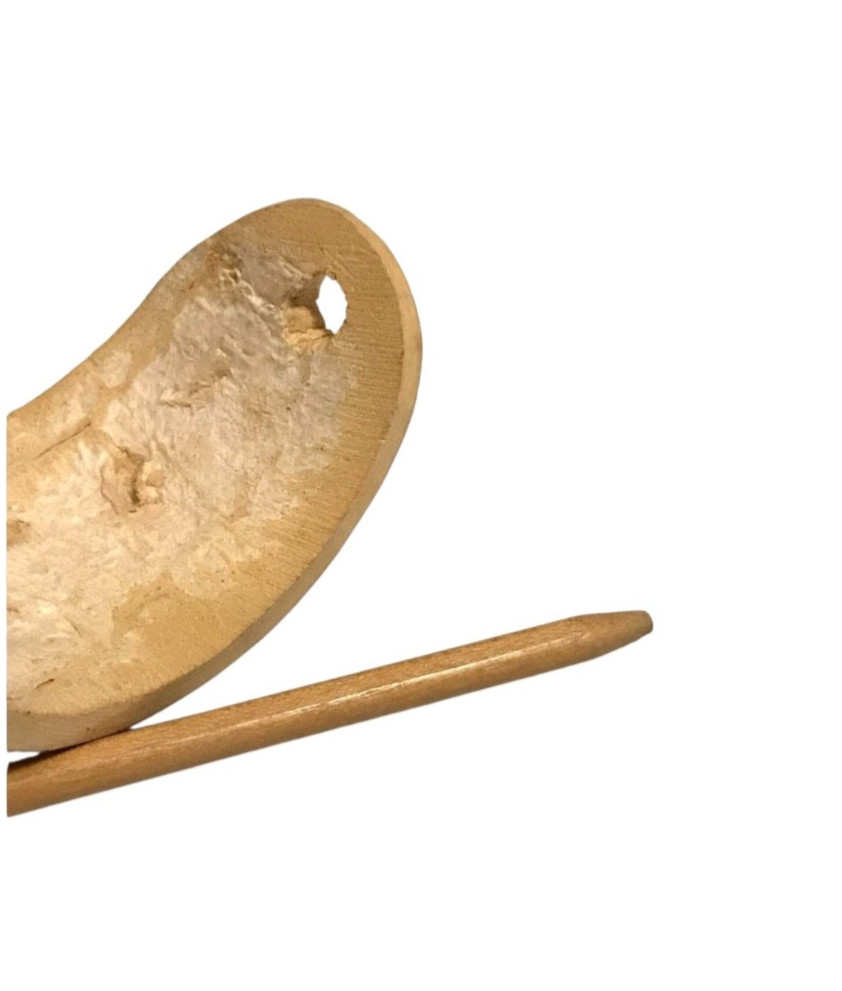 Gourd Hair Barrette Stick Closure Dome Wood Burn Farm Animals Southwestern OOAK