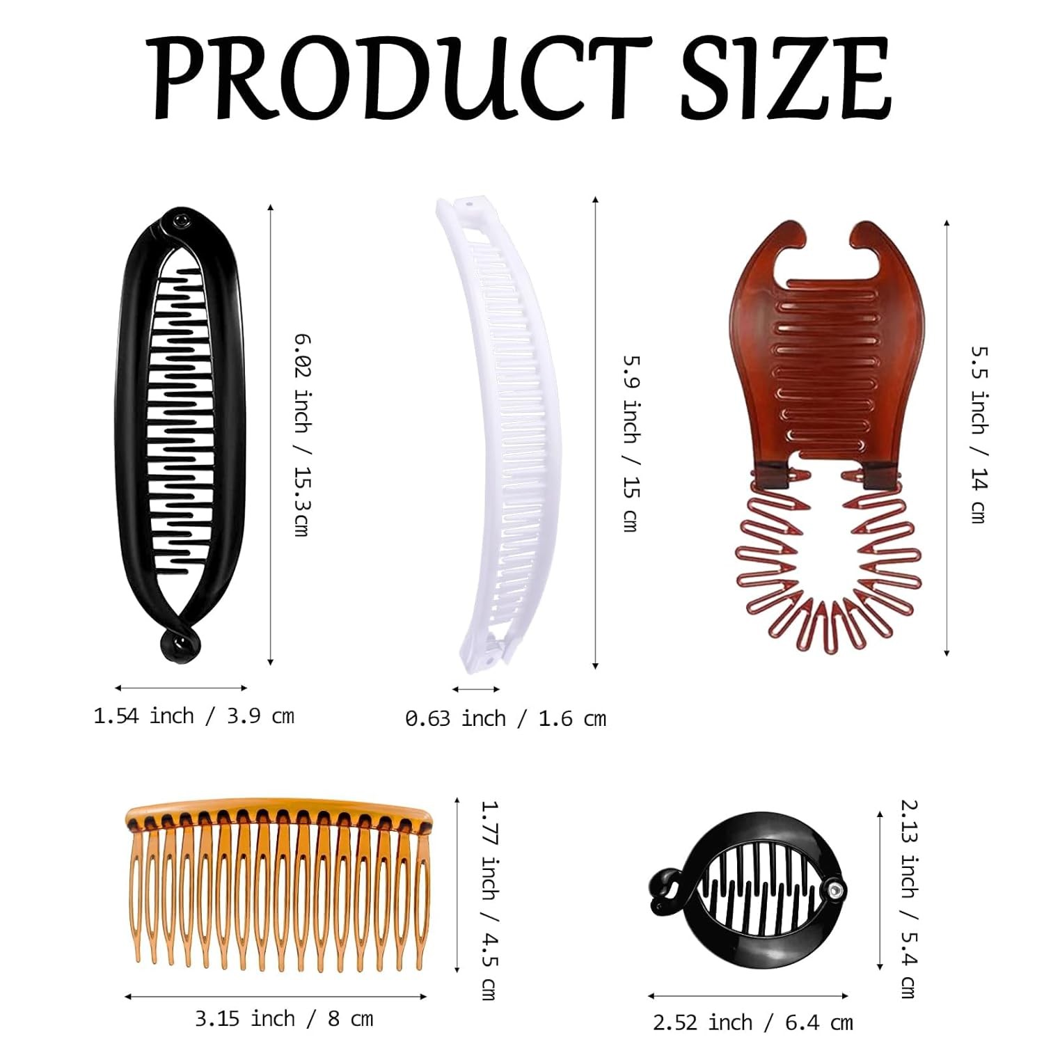 21 Pieces Banana Hair Clips Hair Comb Clips Classic Banana Clips Plastic Twist H