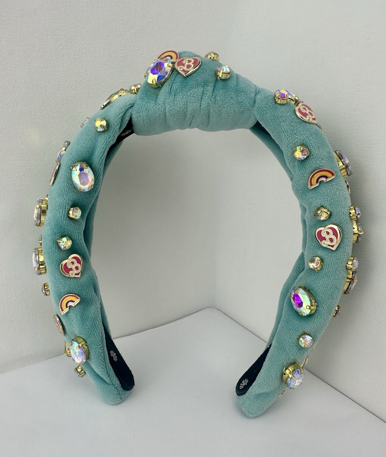 Lele Sadoughi X Barbie Totally Hair Aqua Charm Embellished Knotted Headband 2022