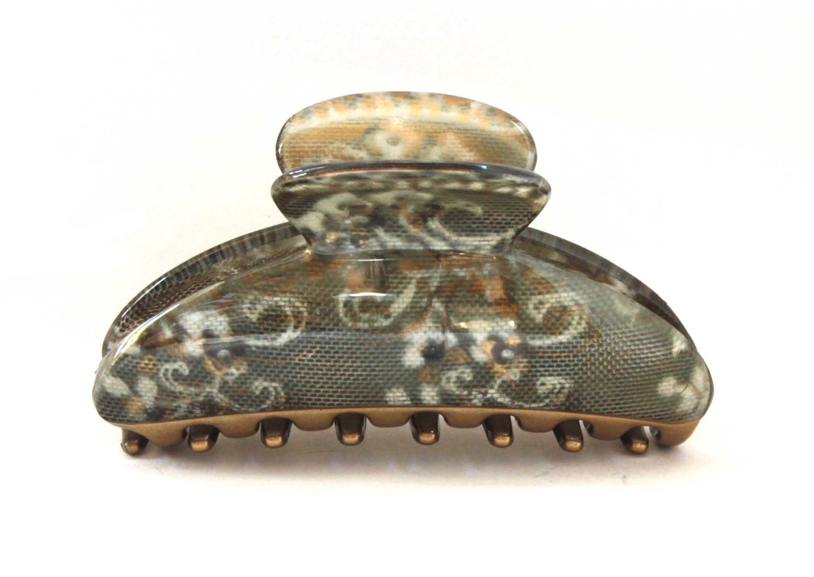 Shipping Free French Hair Claw Clips 3 Inch Green Tortoise Shell Clip C9