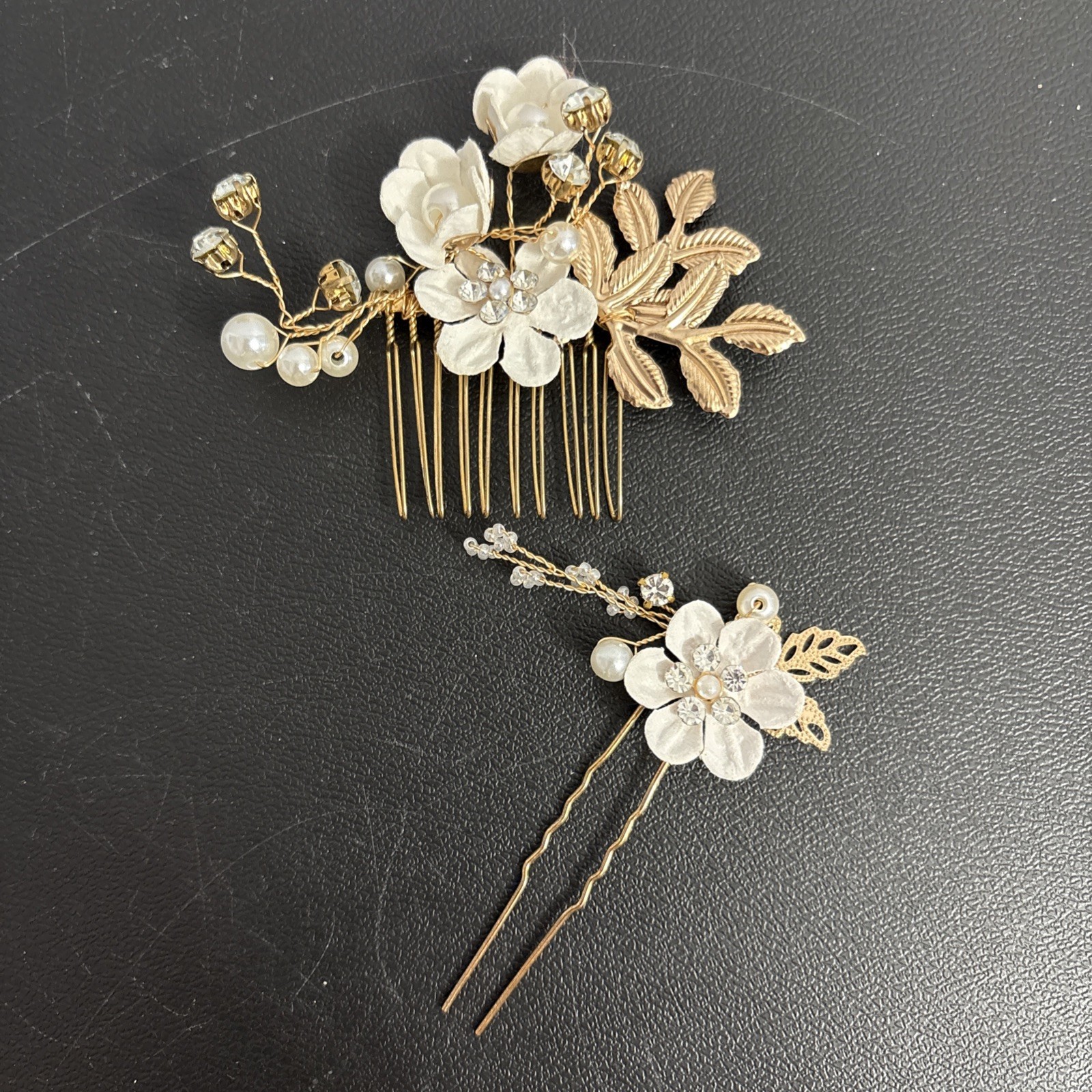 [Set of 2] Hair accessories, hair ornaments, flower ornaments, bridal