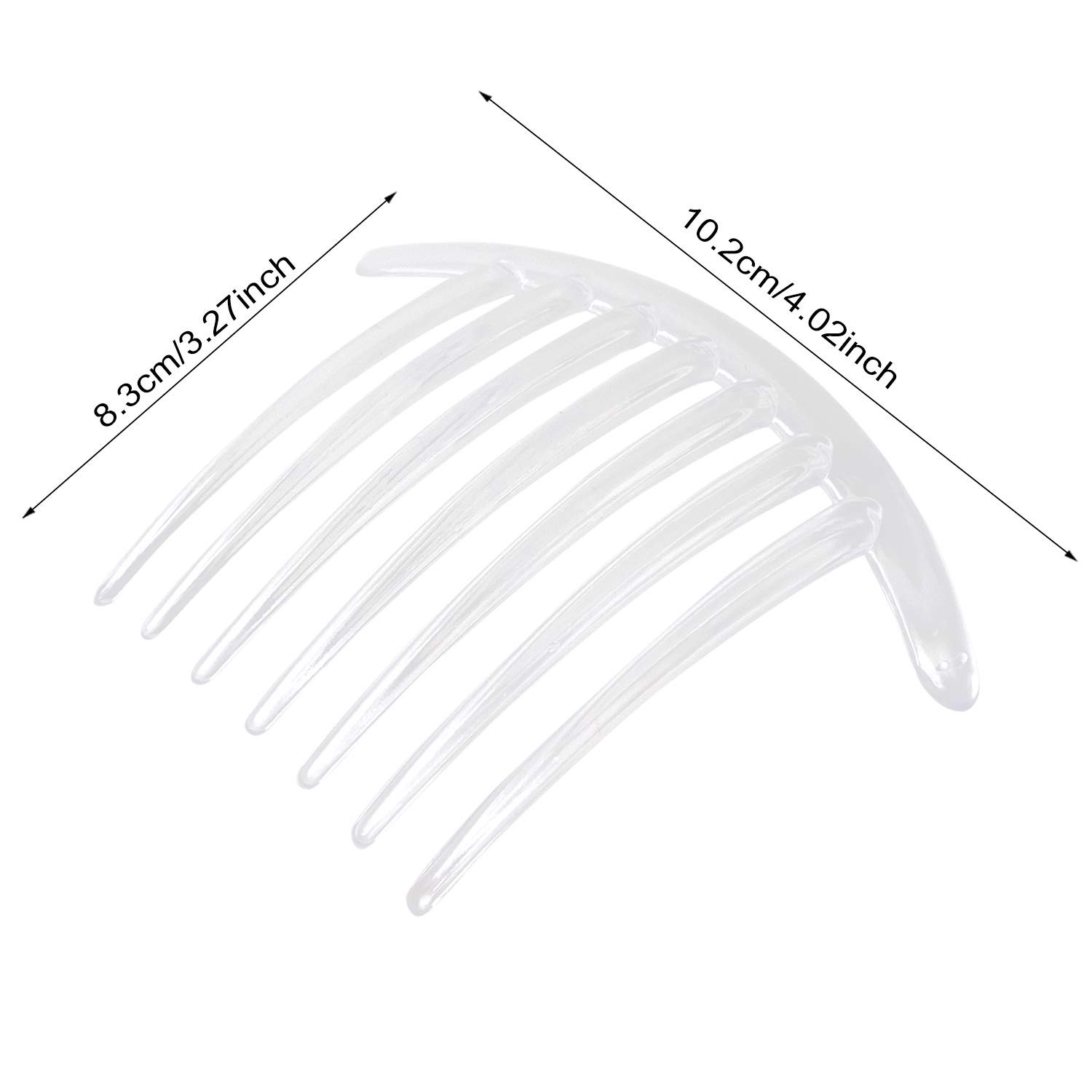 6PCS Plastic 7 Tooth French Twist Combs Hair Side Combs Clips Accessory for Wome