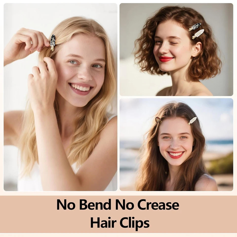 8 Pcs No bend Hair Clips No Crease Makeup Duckbill Clip No Dent Creaseless Flat