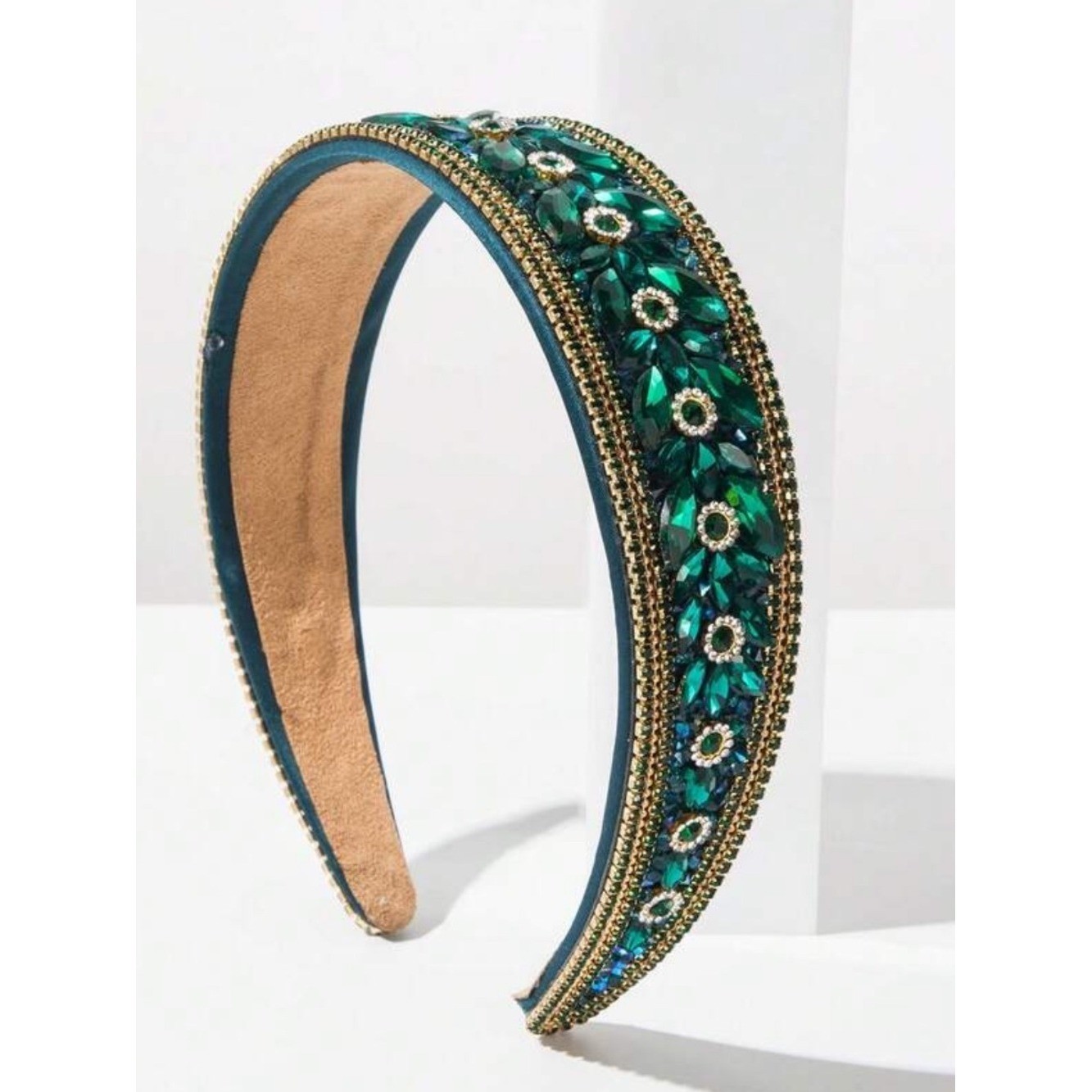 Embellished green Crystal Headband