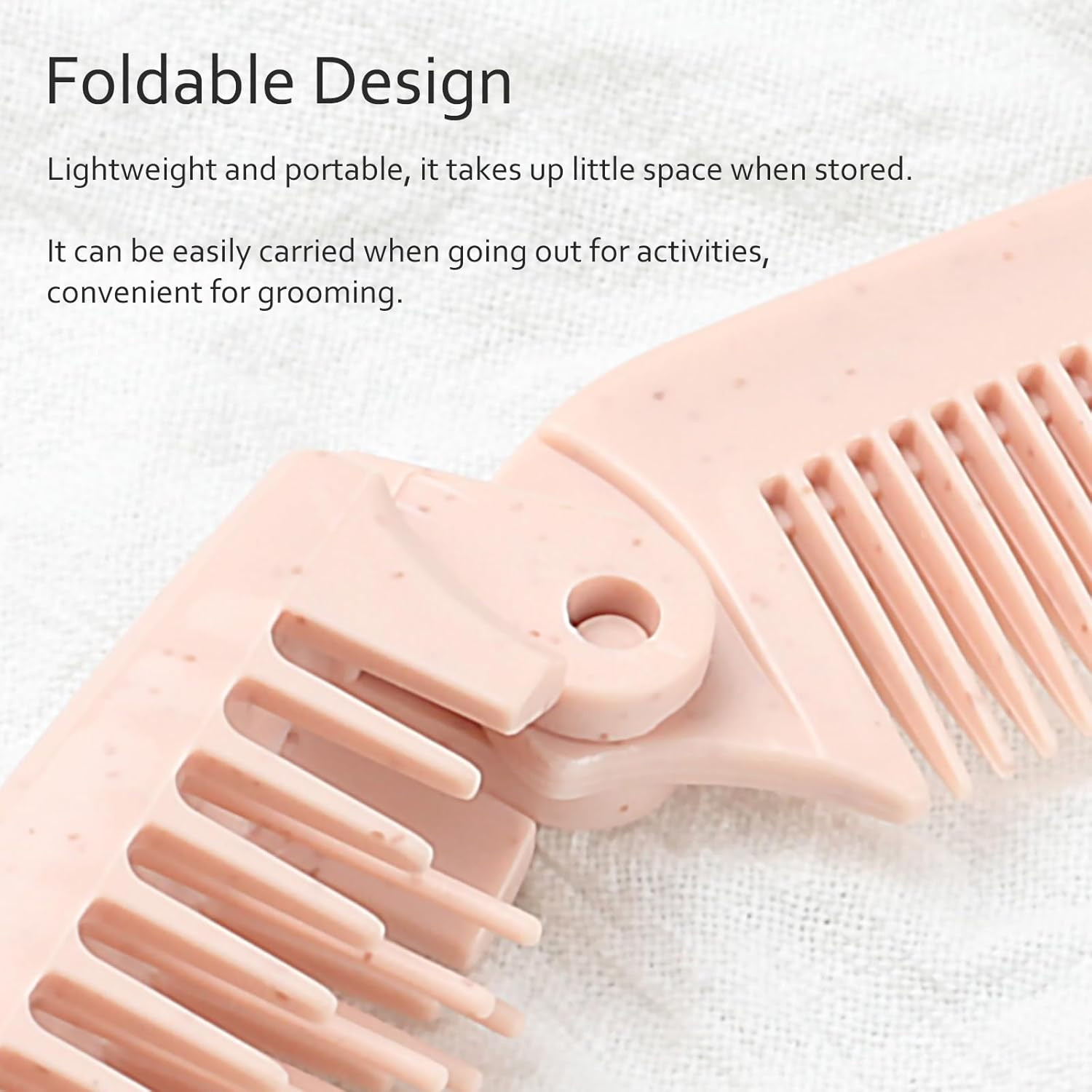 4 PCS Wheat Straw Foldable Hair & Makeup Comb: Portable, Eco-Friendly, For Men &