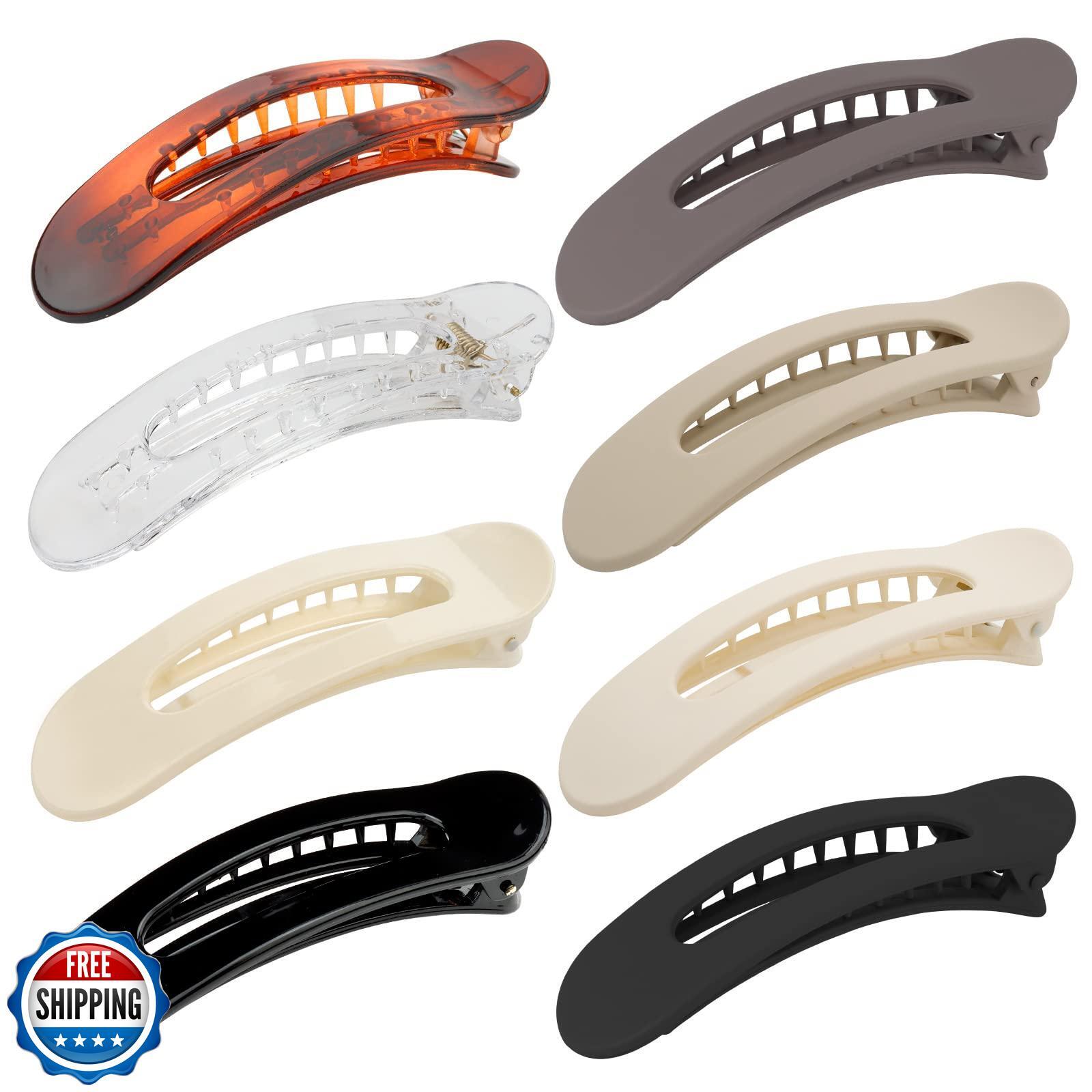 ACO-UINT Hair Clips Set for Women – 8 Pack Alligator, Flat Claw, French Barre