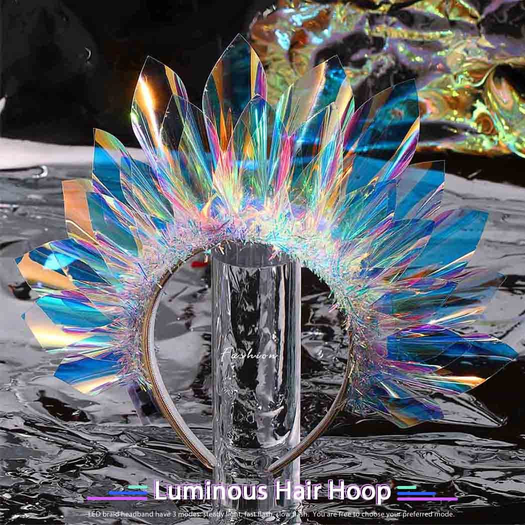 Light up Crown Led Headband Glow Birthday Headpiece Rave Costume Hair