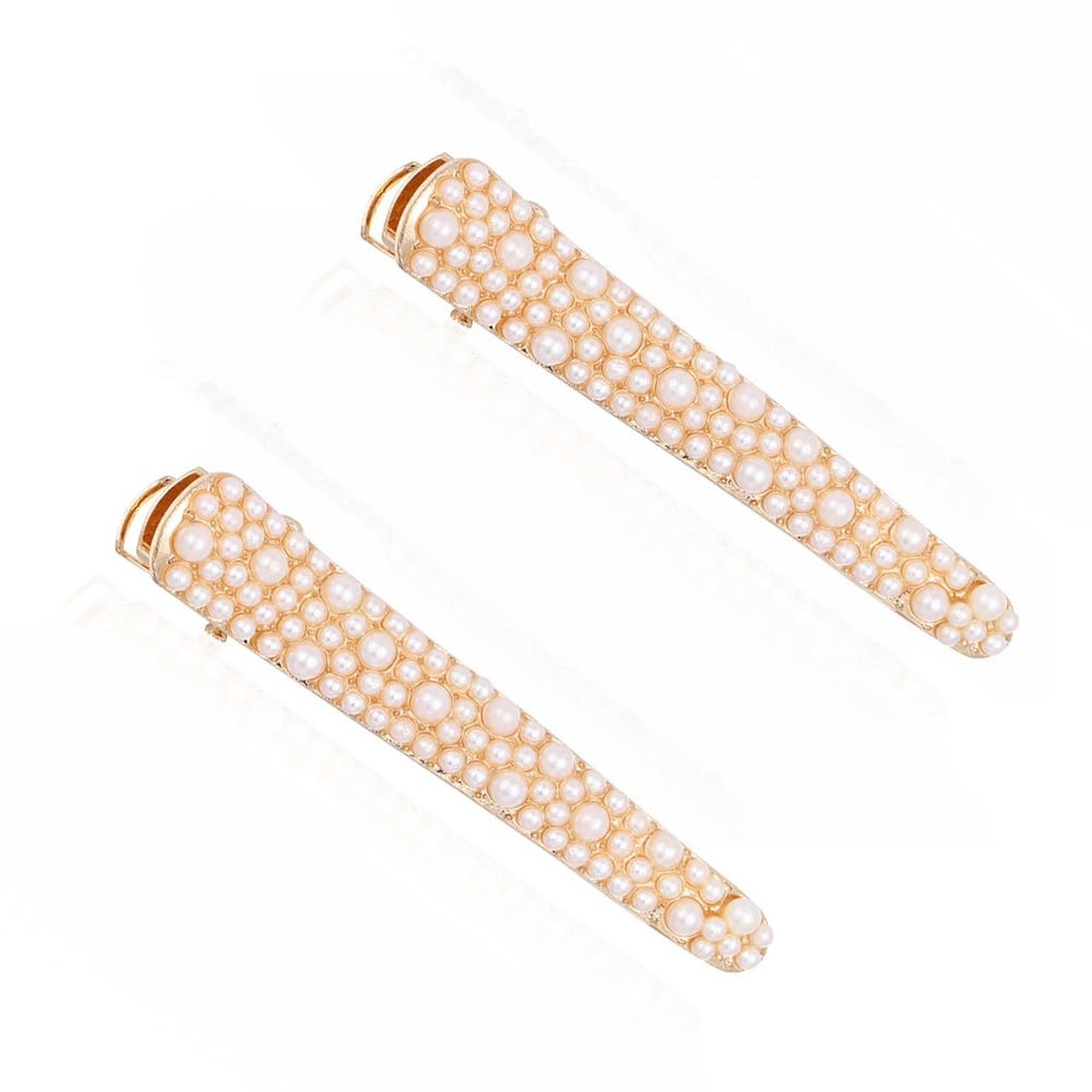 1 Pair Pearl Rhinestone Alligator Hair Clips Non-slip Duckbill Hair Clips Hai…