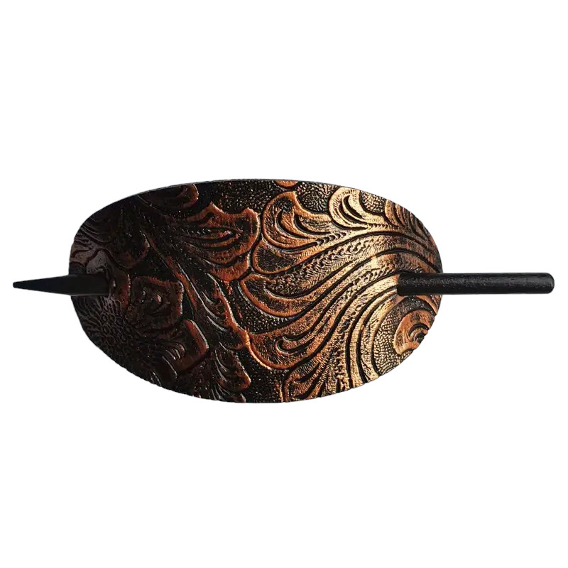 Boho Style Hair Cuff Hairpin For Ponytail Bun Holder – New – Copper