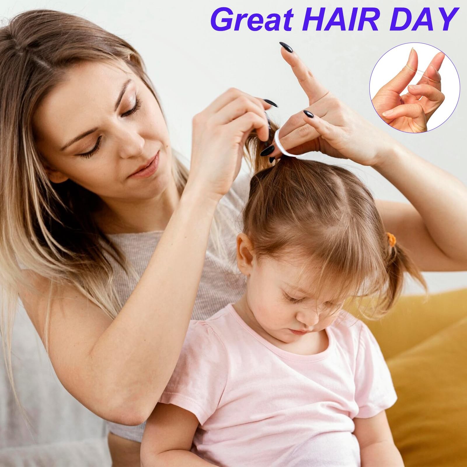 2000 PCS Elastic Hair Accessories Set – Clear Mini Rubber Ties, Soft Non-Slip…