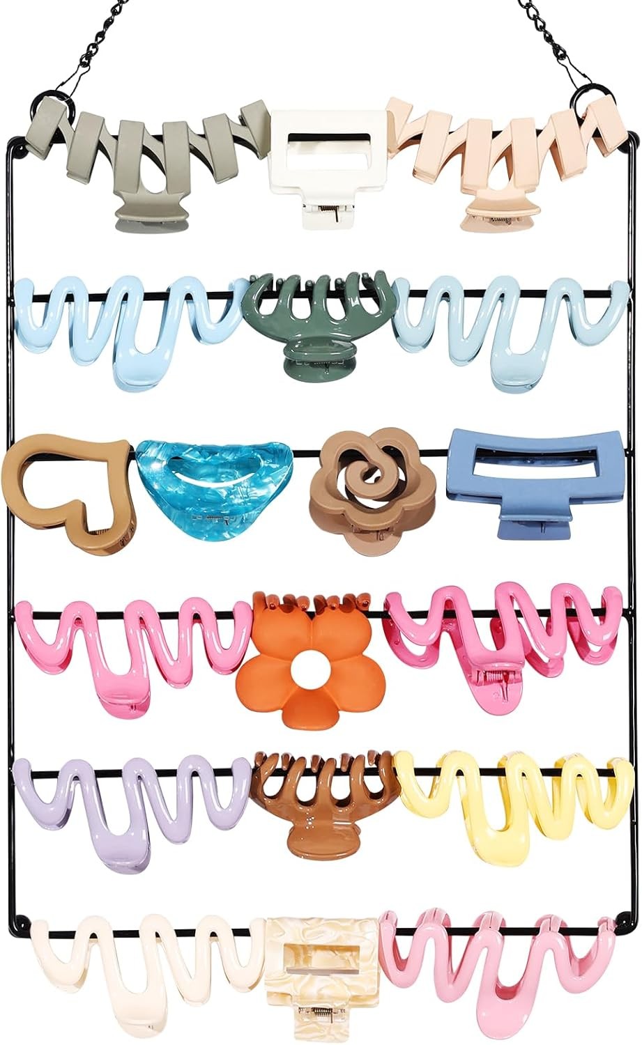 Storage for Women Girls,Claw Clip Hanger Home Decor for Wall,Door,Closet