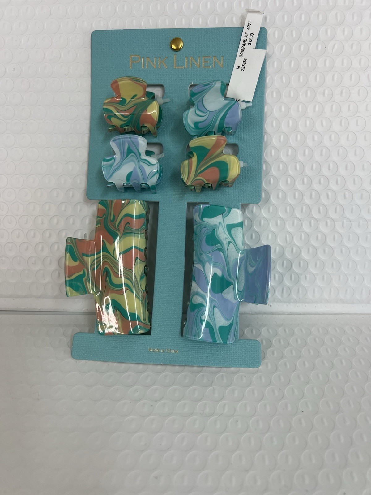 Retro Hair Clips-set Of 6-New With Tags On ~In Original Packaging-multicolor~New