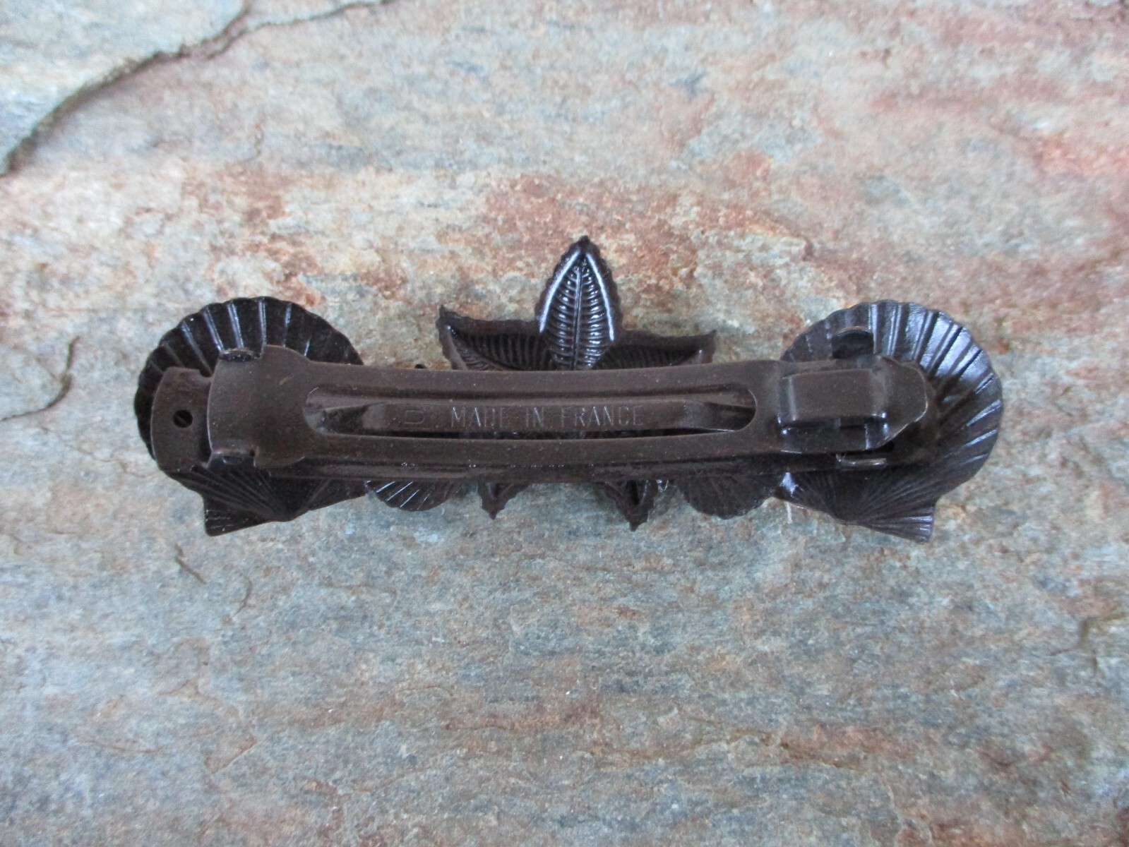 Shell Starfish Brass French Clip Hair Barrette 80MM Clip Made in USA 6052B