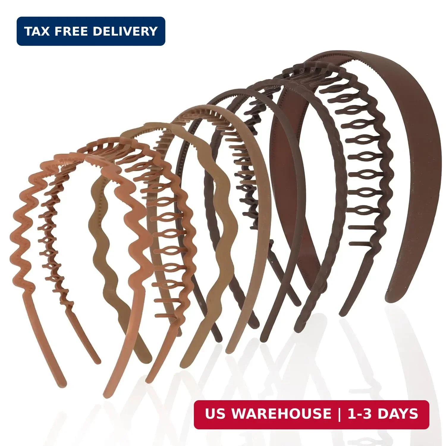 8PCS Wide and Thin Hair Accessory Zig Zag Headbands for Women Hair Accessory Set