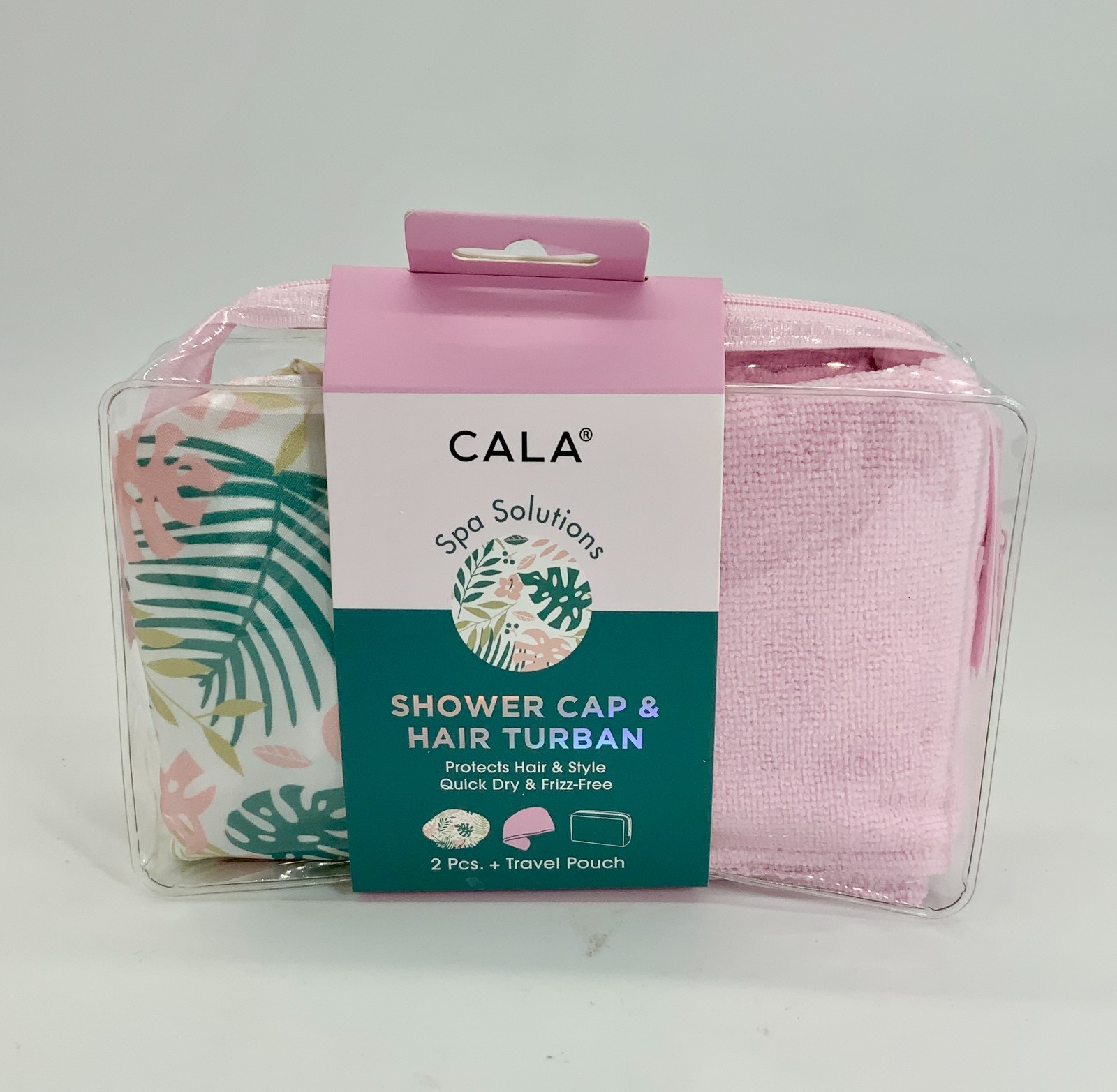 Shower Cap & Hair Turban Travel Pouch Shower Accessories Cala Spa Solutions Gift