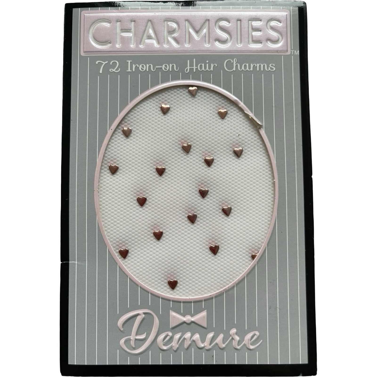 Charmsies Iron In Hair Charms Decor Rose Gold Hearts – apply with flat iron