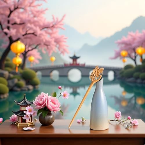 Handmade Ancient Chinese Japanese Wood Hair Sticks Chopsticks Wooden Vintage