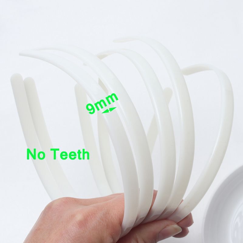 Solid Plastic Hairbands-10 ABS Headbands Women Styles Casual DIY Hair Accessory