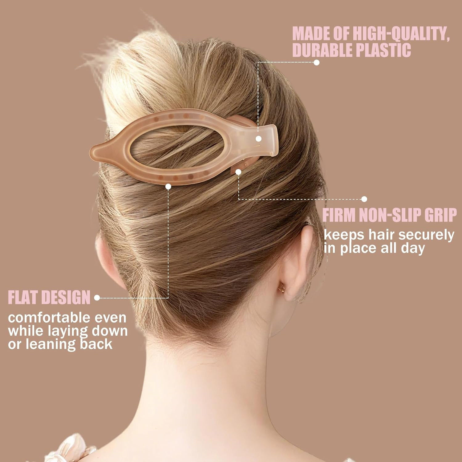 French Flat Hair Clips for Women – 6 PCS Strong Hold Claw Clips (Ice Cream)