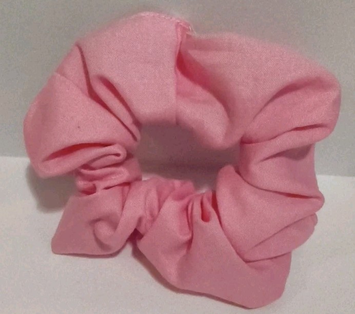 Women Scrunchie Cotton Fabric Pink, Purple, Red, Blue Scrunchies Hair Tie Lot 4