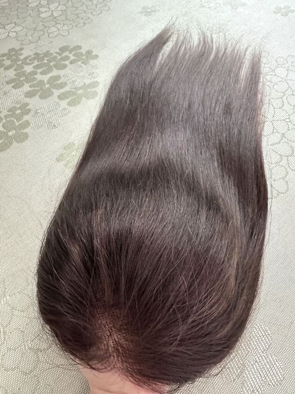 5″x6.7″ Lace Frontal 100% Human Hair Topper with Adjustable Elastic Band 12″~18″