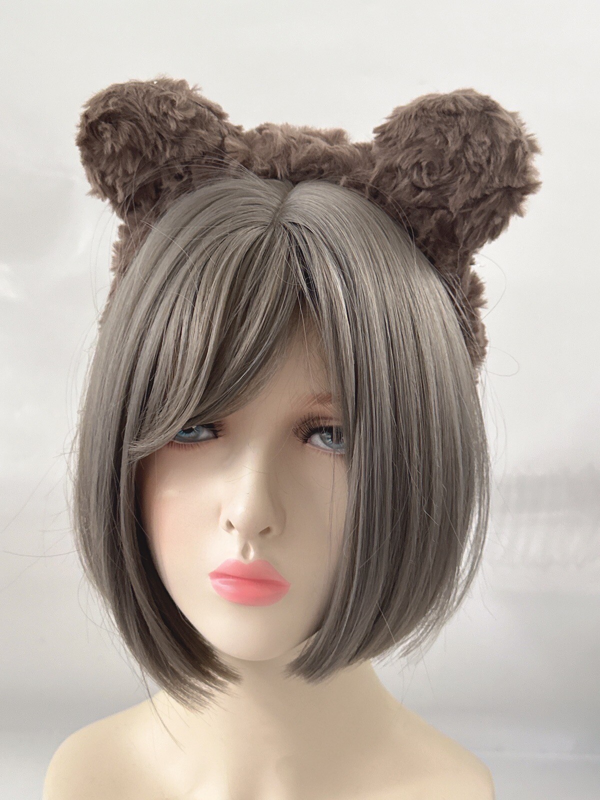 Women Girl Fluffy Curly Cute Round Bear Ears Animal Koala Headband Hair Band