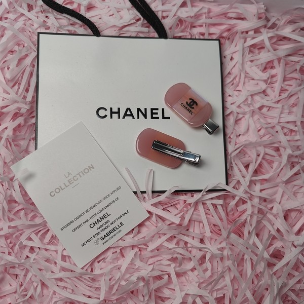 Pink Square Snap Hair Clip Set Glossy Printed Hair Accessories