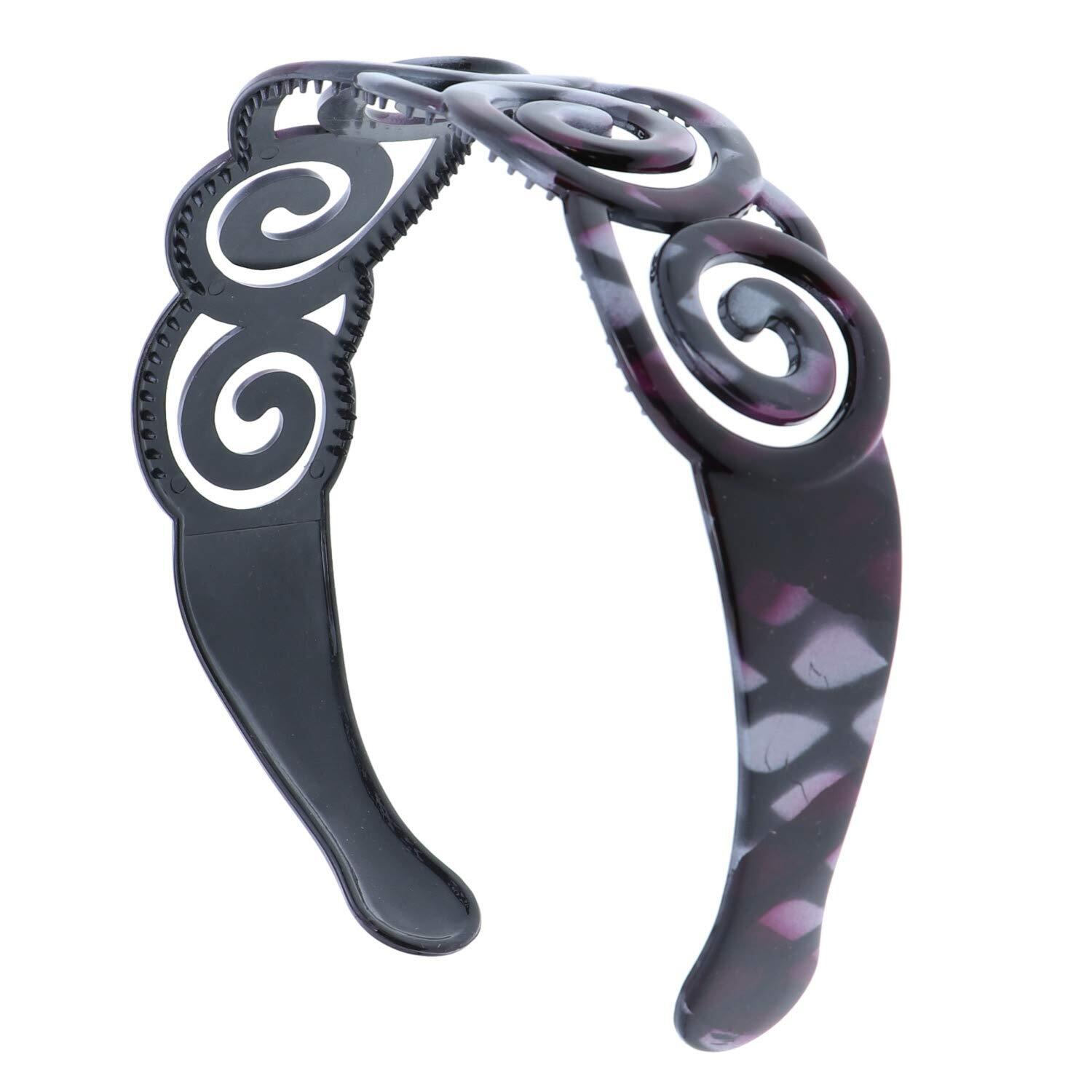 2 inch Curly Swirl Wide Headband for Women and Girls (Motique Accessories)