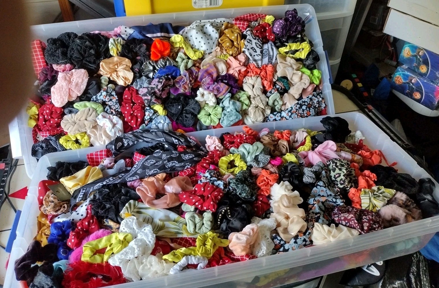 Lot of 10 random hair scrunchies