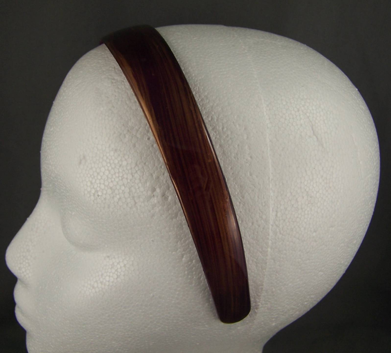 Purple Gold brush stroke plastic 1 inch wide headband hair band accessory teeth