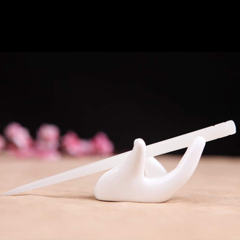 6.69 inch Chinese White Jade Hair Sticks Simple Hairpins for Long Hair Pin