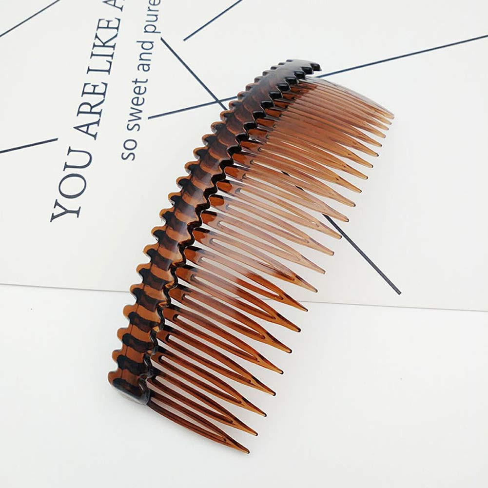 4 Pieces 24 Teeth Hair Side Combs French Comb Side Hair Combs Plastic Hair Clip
