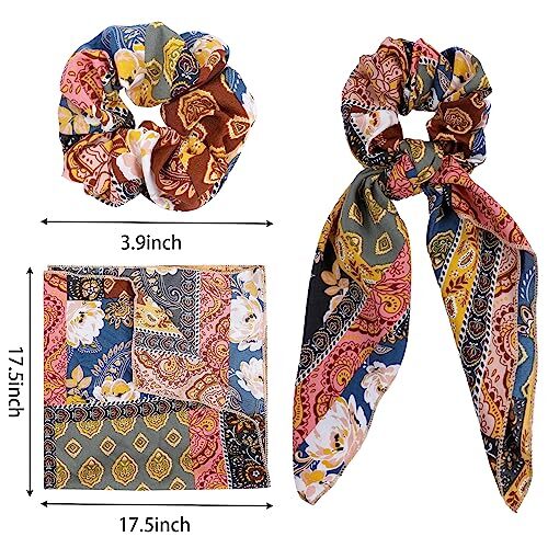 Paisley Scrunchie Hair Accessories – Chiffon Hair Scarf Bandana, paisley1