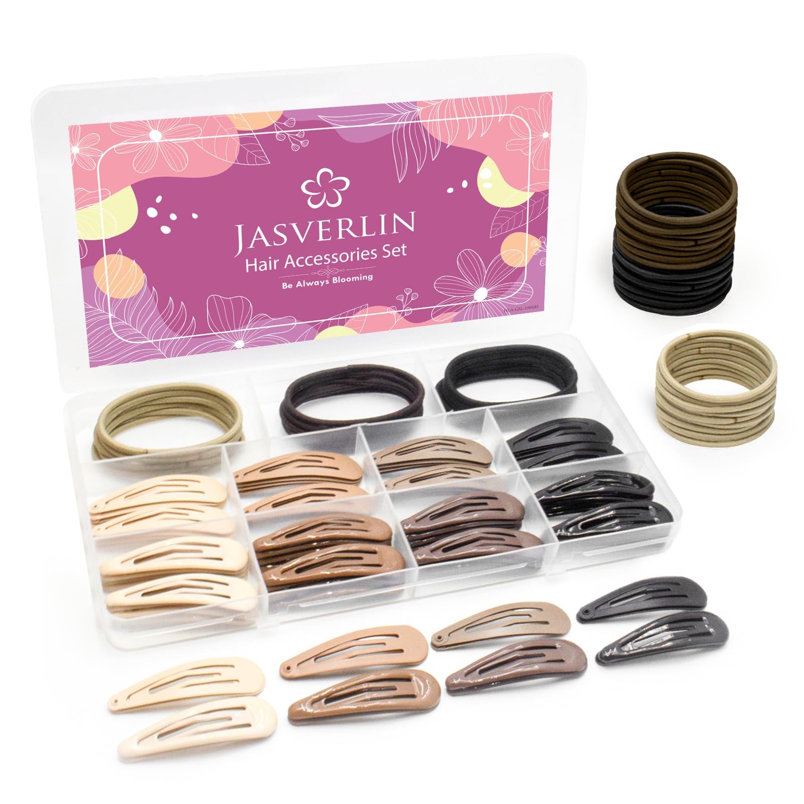 140pcs Snap Hair Barrettes for Women Thin Hair Set, 80pcs Metal Snap Hair Cli…