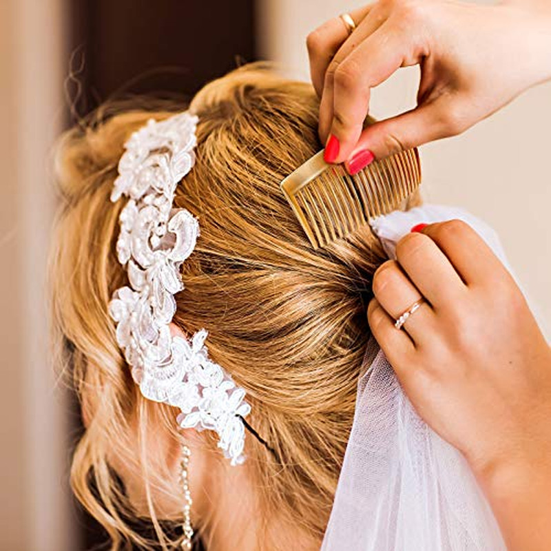 24 Pcs Women Hair Combs French Side Combs Plastic Twist Wedding Veil Clips